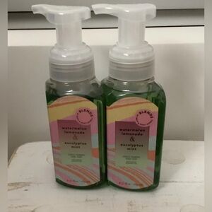 Bath Body Works Watermelon Lemonade & Eucalyptus Mint Blends Foaming Soap LOT x2